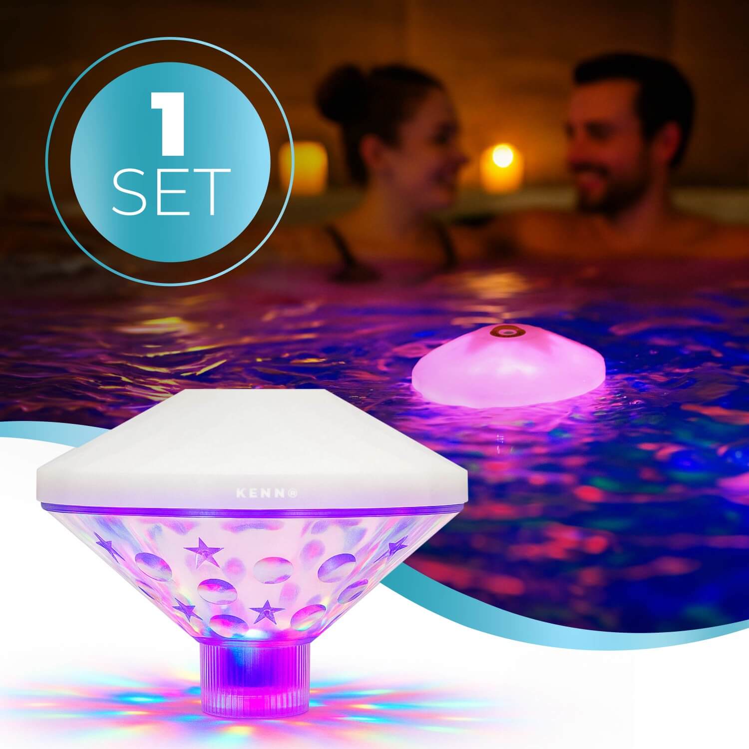KENN® Oplaadbare Onderwater Lichtshow – IP68 Waterdicht-0