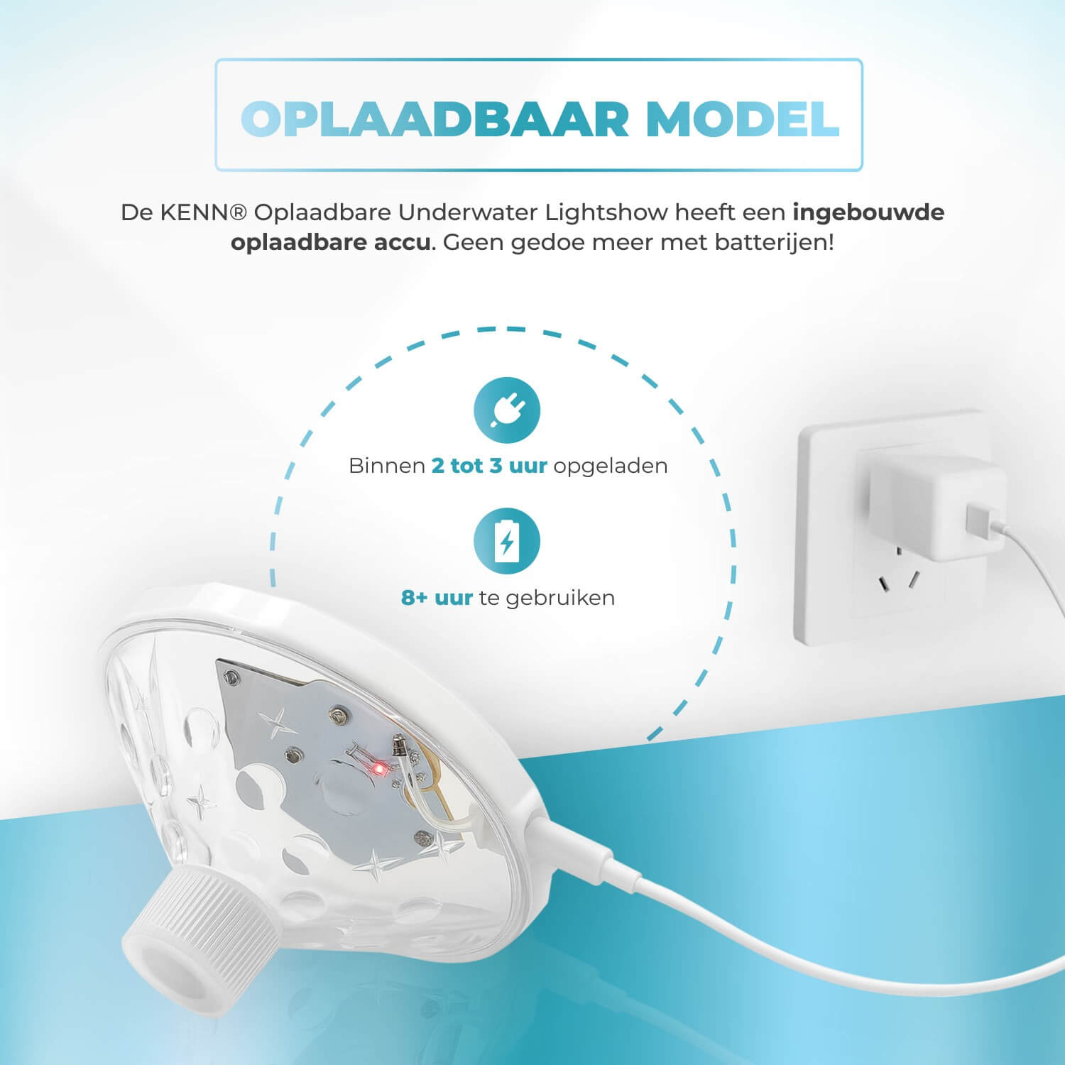 KENN® Oplaadbare Onderwater Lichtshow – IP68 Waterdicht-1