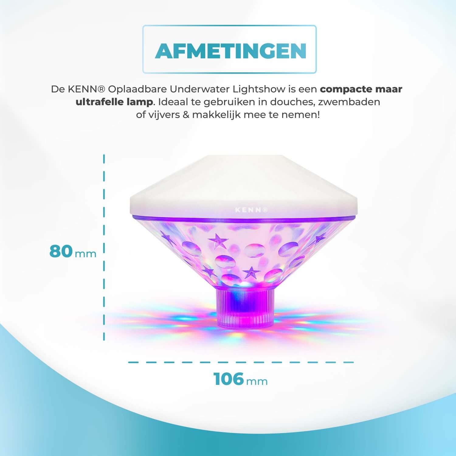 KENN® Oplaadbare Onderwater Lichtshow – IP68 Waterdicht-3