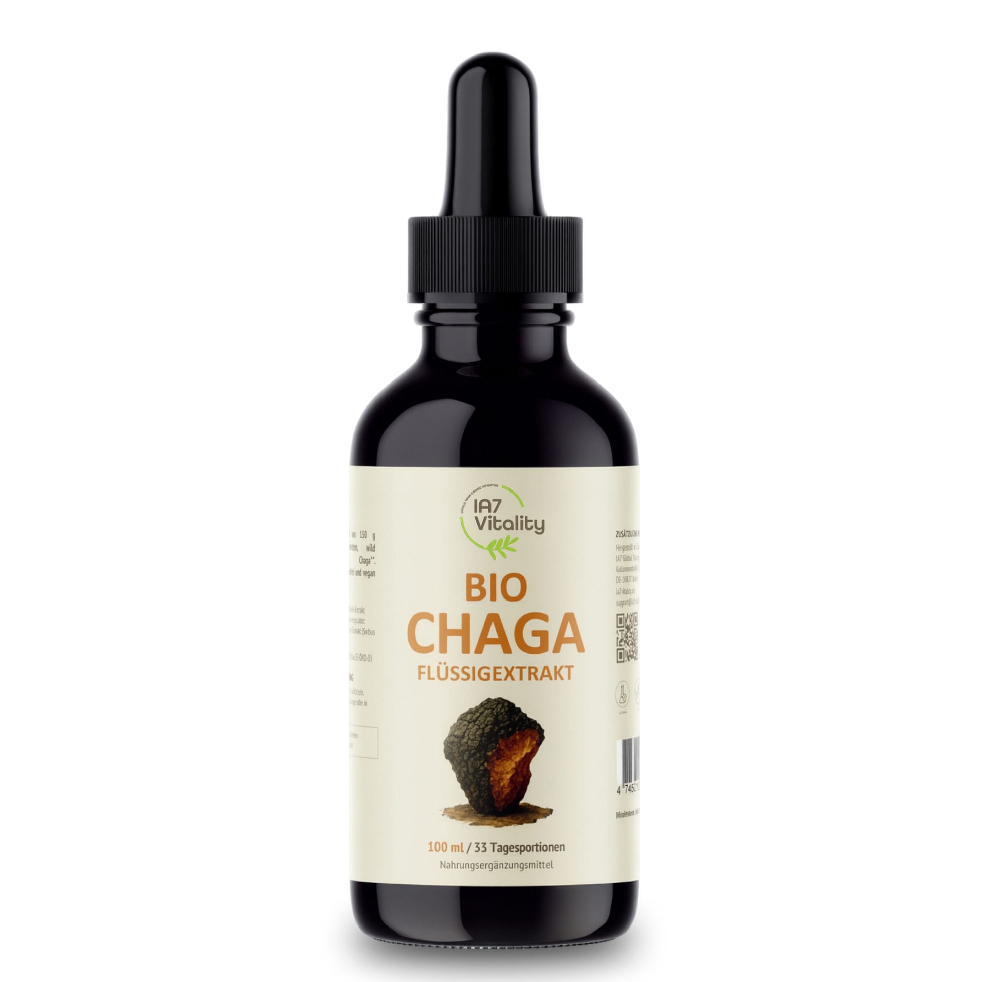 Bio CHAGA Flüssigextrakt - 100ml / 33 Tagesportionen