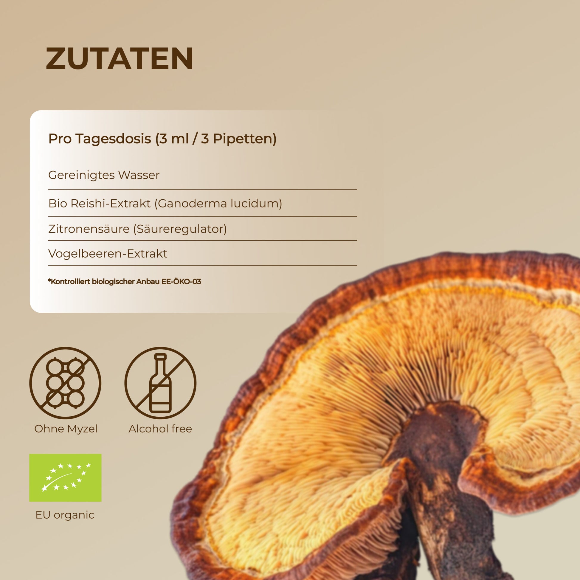 Bio Reishi-Extrakt(3 ml / 3 Pipetten)