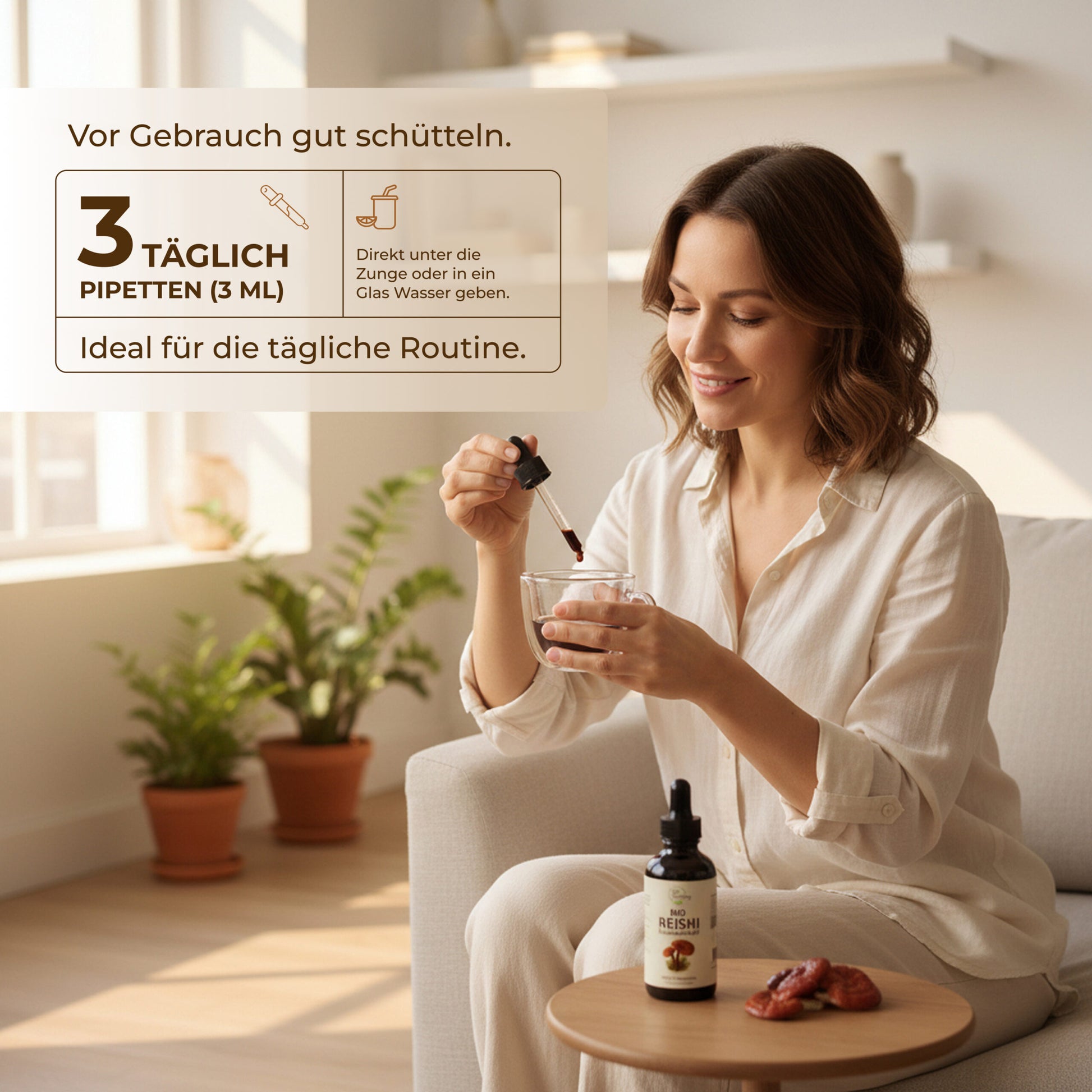 Bio Reishi Flüssigextrakt - ideal fur die tagliche Routine