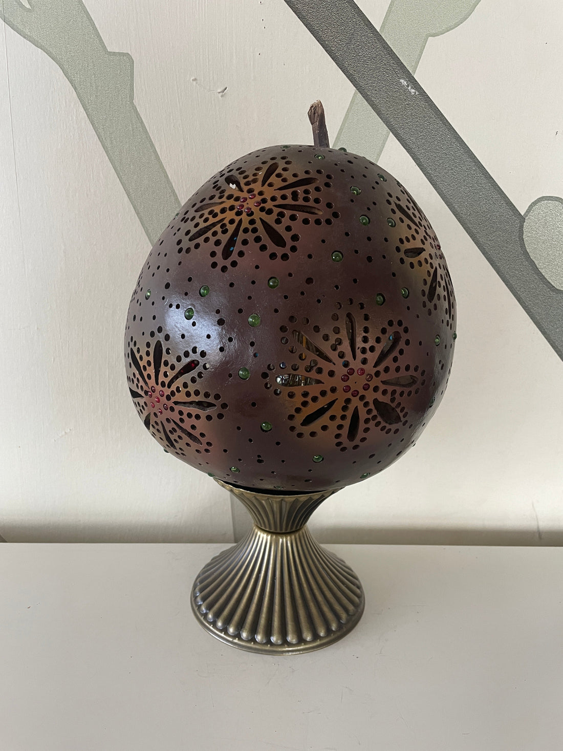 Gourd Lamp - Flowers -1