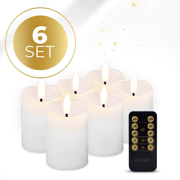 KENN® LED Stompkaarsen – Set van 6 – Wit