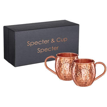 Moscow Mule Kupferbecher-Set Specter – 2x Moscow Mule Becher (gehämmert, 500 ml)
